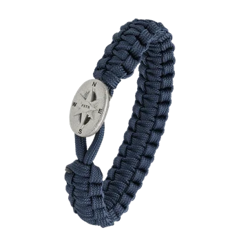 Blåt From Soldier to Soldier armbånd med Soldier Compass stållås – Aagaard
