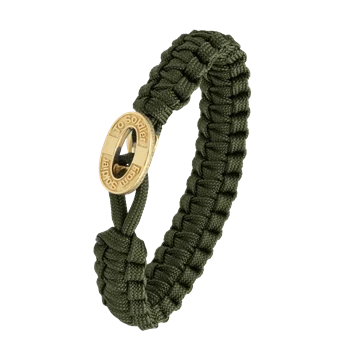 Grøn From Soldier to Soldier armbånd med Soldier Oxideret forgyldt stållås – Aagaard