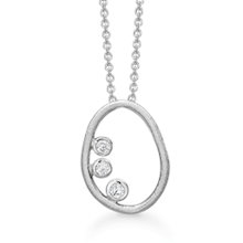 Støvring Design sterling sølv Collier,  med mat overflade, model 16223562