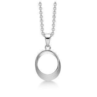 Støvring Design 925 sterling sølv Halskæde med vedhæng, Oval med matteret overflade, model 16239097