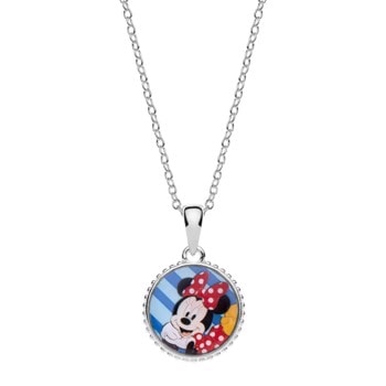 Disney's Minnie Mouse vedhæng med billede og kæde med længde 35-38-40 cm