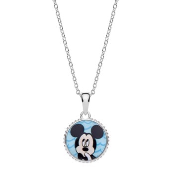 Disney's Mickey Mouse vedhæng med billede og kæde med længde 35-38-40 cm