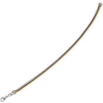 Støvring Design's Super elegant armbånd af slangekæder i tre farver, sølv, sort sølv og forgyldt, 18 cm