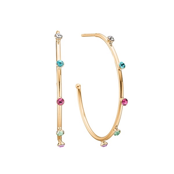 Kranz & Ziegler Forgyldt sølv Colourful World Hoops Ø 35 mm