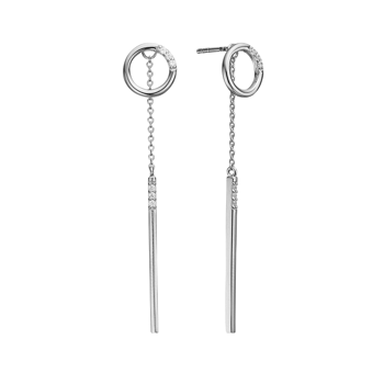 Kranz & Ziegler Sterling sølv CLASSY øreringe med 12 zirkonia