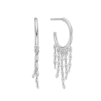 Kranz & Ziegler Sterling sølv Wind Chime Hoops  Ø 1,5 cm, L 1,6 cm