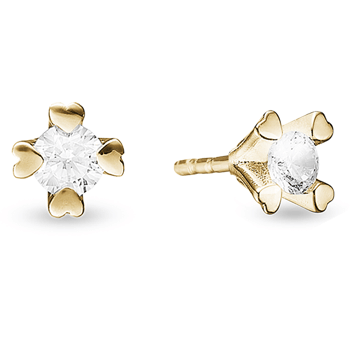 Mary 8 & 14 kt guld ørestikkere med i alt 2 x 0,03 til 1,00 ct labgrown diamanter Wesselton VS
