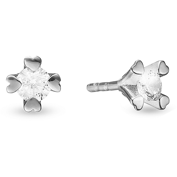 Mary 14 kt hvidguld ørestikkere med i alt 0,50 ct labgrown diamanter Wesselton VS