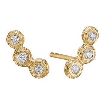Aagaard 14 karat Stones ørestikker med 2 x 3 zirkonia