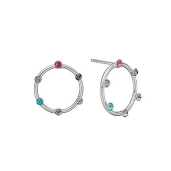 Kranz & Ziegler Sterling sølv Colourful World Ørestikkere Ø 1,6 cm