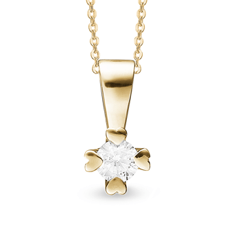 Mary 14 kt guld vedhæng med i alt 0,25 ct labgrown diamant Wesselton VS