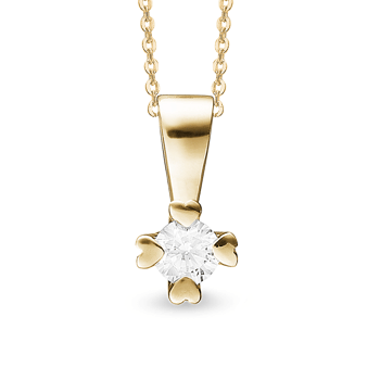 Mary 14 kt guld vedhæng med i alt 0,75 ct labgrown diamant Wesselton VS