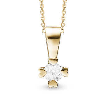 Mary 14 kt guld vedhæng med i alt 1,00 ct labgrown diamant Wesselton VS
