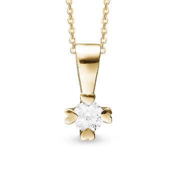 Mary 8 kt guld vedhæng med i alt 0,10 ct labgrown diamant Wesselton VS