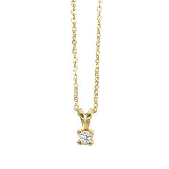 Elya diamant vedhæng, 8 kt guld m/0,10 Labgrown diamant, fra Aagaard