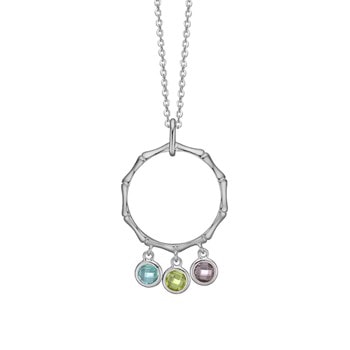 Kranz & Ziegler Sterling sølv Wave It With Colours vedhæng med kæde