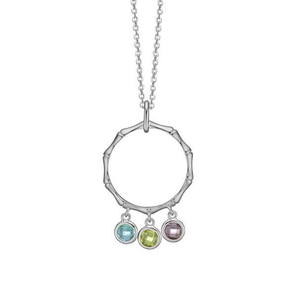 Kranz & Ziegler Sterling sølv Wave It With Colours vedhæng med kæde