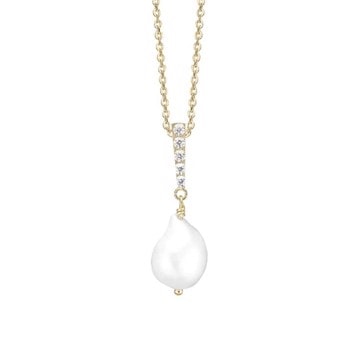 Aagaard forgyldt Sterling sølv Vedhæng, Pearls