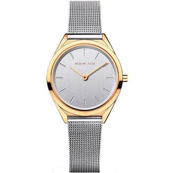 Ultra Slim Forgyldt stål Quartz dame ur fra Bering, 17031-010