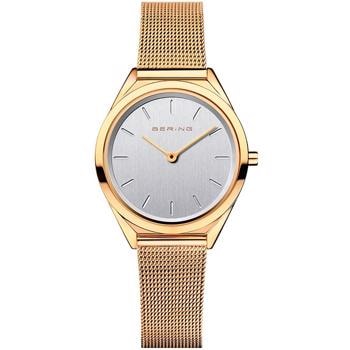 Ultra Slim Forgyldt stål Quartz Dame ur fra Bering, 17031-334