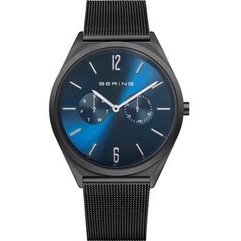 Ultra slim PVD coted stål Quartz herre ur fra Bering, 17140-227