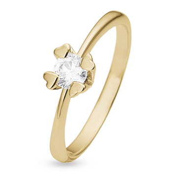 Mary 8 & 14 kt guld ring med i alt 0,03 til 1,00 ct labgrown diamant Wesselton VS