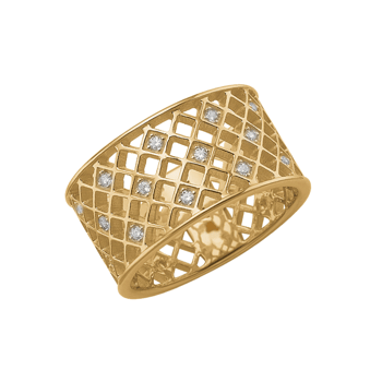 Kranz & Ziegler sterling sølv HARLEKIN fingerring med zirkonia