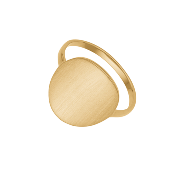 Kranz & Ziegler forgyldt sterling sølv ROUND fingerring