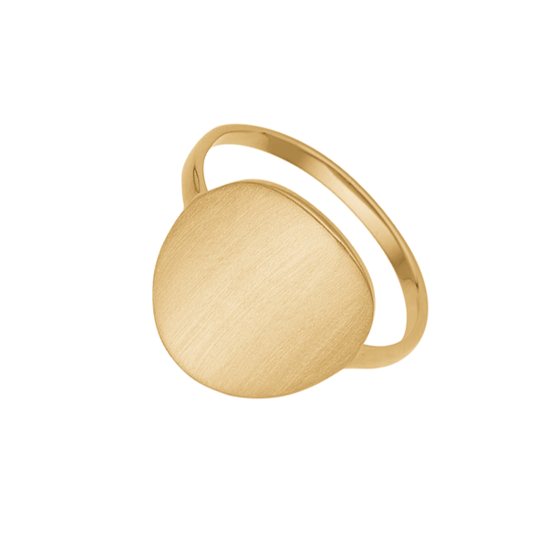 Kranz & Ziegler forgyldt sterling sølv ROUND fingerring