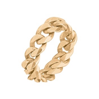 Kranz & Ziegler Forgyldt sølv Panzer Ring