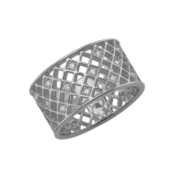 Kranz & Ziegler sterling sølv HARLEKIN fingerring med zirkonia