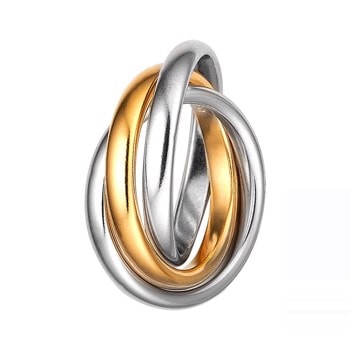 Aagaard sterling sølv/forgyldt 3-i-1 ring