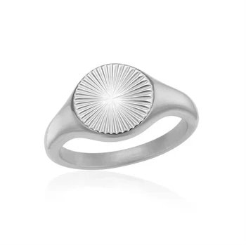 Sunshine signet Ring i stål SNEAK PEAK - 50, fra Blicher Fuglsang