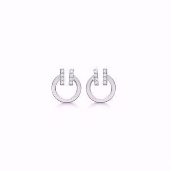 Guld & Sølv design sterling sølv Øreringe, Cirkel med blank overflade, diameter 9 mm
