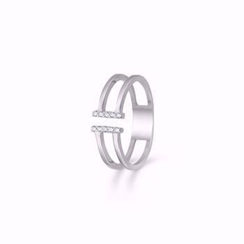 Guld & Sølv design sterling sølv Fingerring,  med blank overflade,