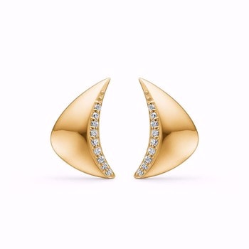 Smukke ørestikker med zirkonia i forgyldt sterling Sølv fra Guld & Sølv Design