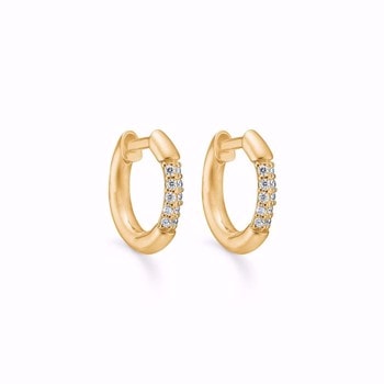 Smukke øreringe med zirkonia i forgyldt sterling Sølv fra Guld & Sølv Design