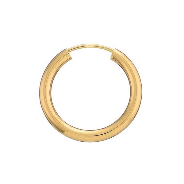 BNH Dame blanke 14 kt rødguld Øre creol, Ø 20 mm x 2,5 mm (KUN 1 stk.)
