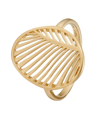 Christina Collect sterling sølv My Special Palm Smuk ring med stort palmeblad, ring størrelser fra 49-61