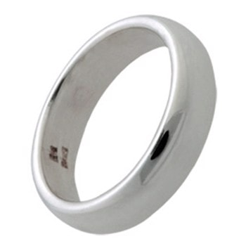 Randers Sølv's Håndlavet fingerring i massiv sølv og bredde-5,0 mm