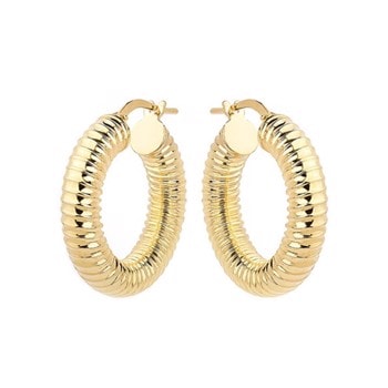 Creol CHUNKY HOOPS forgyldt sølv, 24 x 5 mm fra L&G