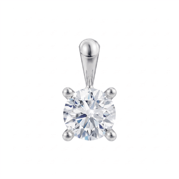14 kt hvidguld Luxury Solitaire vedhæng med i alt 0,70 ct Labgrown diamant Top Wesselston VS2