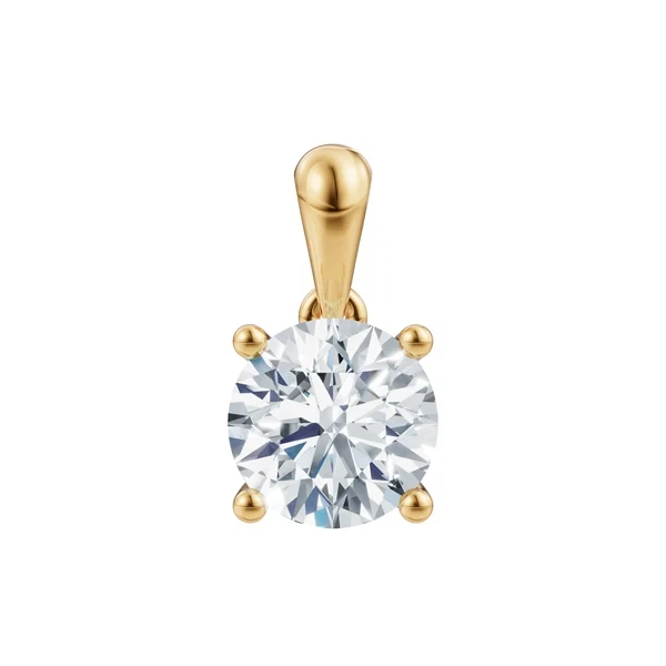 14 kt guld Luxury Solitaire vedhæng med i alt 1,00 ct Labgrown diamant Top Wesselston VS2