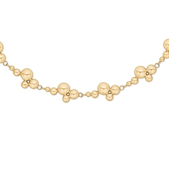 Kugle armbånd i 8 kt guld, 18½ cm