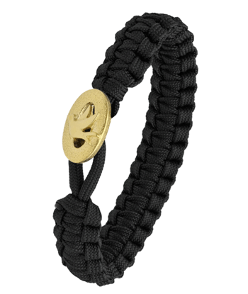 Sort From Soldier to Soldier armbånd med Soldier forgyldt Dove of Peace stållås – Aagaard