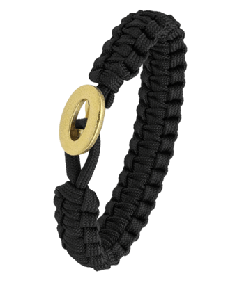 Sort From Soldier to Soldier armbånd med Soldier brushed forgyldt stållås – Aagaard