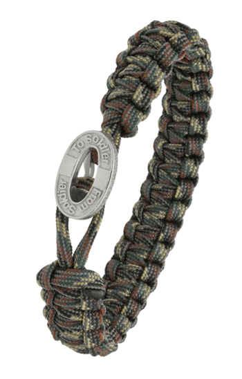 Camouflage From Soldier to Soldier armbånd med Soldier Oxideret stållås – Aagaard