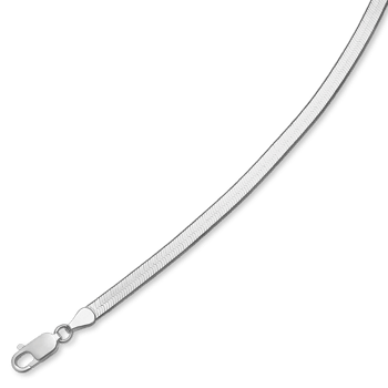 Sterling sølv slange halskæde 4,5 mm bred og 45 cm lang