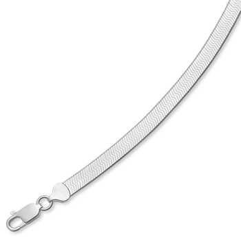 Sterling sølv slange halskæde 7,0 mm bred og 42 cm lang
