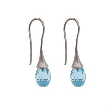 San-Link of joy Pearl & Stones 925 Sterling Sølv Øreringe mat rhodineret, model 29705-EM-Topas